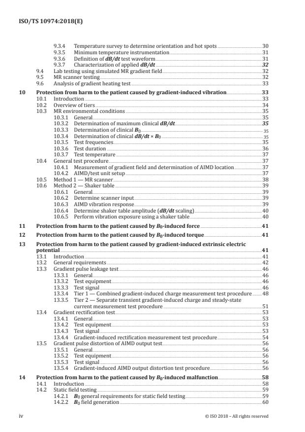 ISO/TS 10974:2018 ISO/TS 10974:2018 - Assessment of the safety of magnetic resonance imaging for patients with an active implantable medical device - Page 4 preview