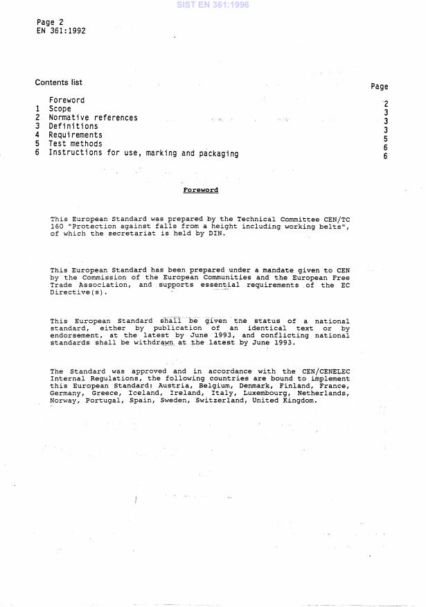 EN 361:1992 EN 361:1996 - Page 4 preview