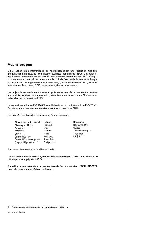 ISO 1843-7:1982 ISO 1843-7:1982 - Alcools supérieurs a usage industriel -- Méthodes d'essai - Page 2 preview