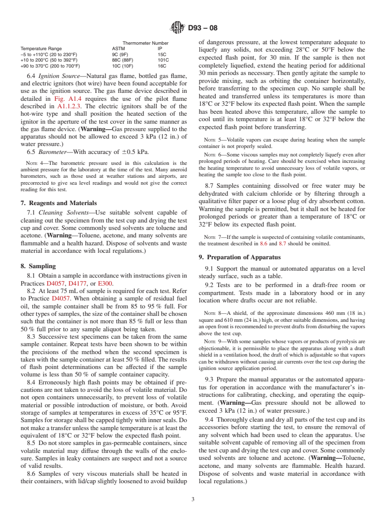 ASTM D93-08 - Standard Test Methods for Flash Point by Pensky-Martens Closed Cup Tester