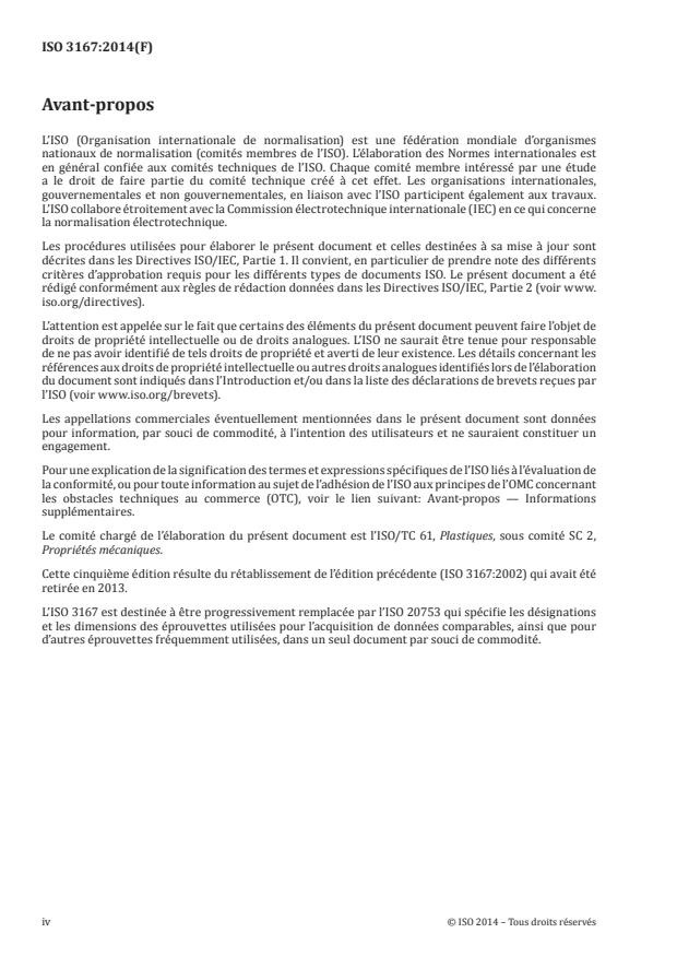 ISO 3167:2014 ISO 3167:2014 - Plastiques -- Éprouvettes a usages multiples - Page 4 preview