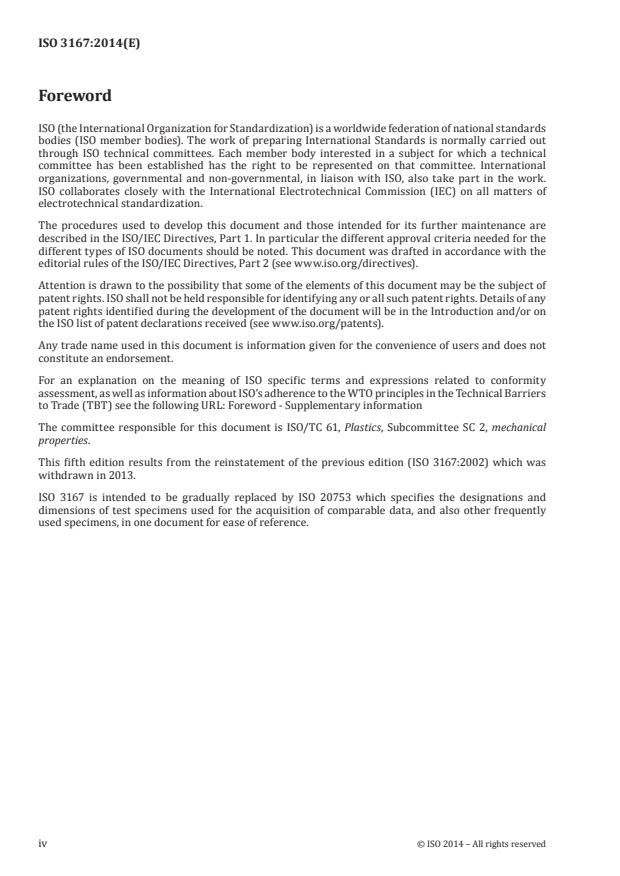 ISO 3167:2014 ISO 3167:2014 - Plastics -- Multipurpose test specimens - Page 4 preview