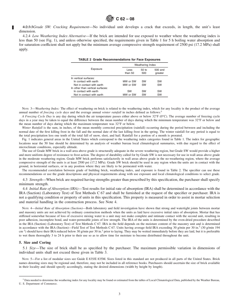 REDLINE ASTM C62-08 - Standard Specification for Building Brick (Solid Masonry Units Made From Clay or Shale)