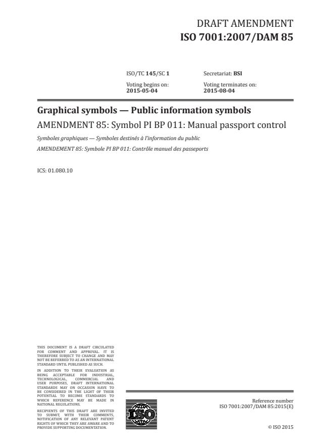 ISO 7001:2007/DAmd 85 - Symbol PI BP 011: Manual passport control