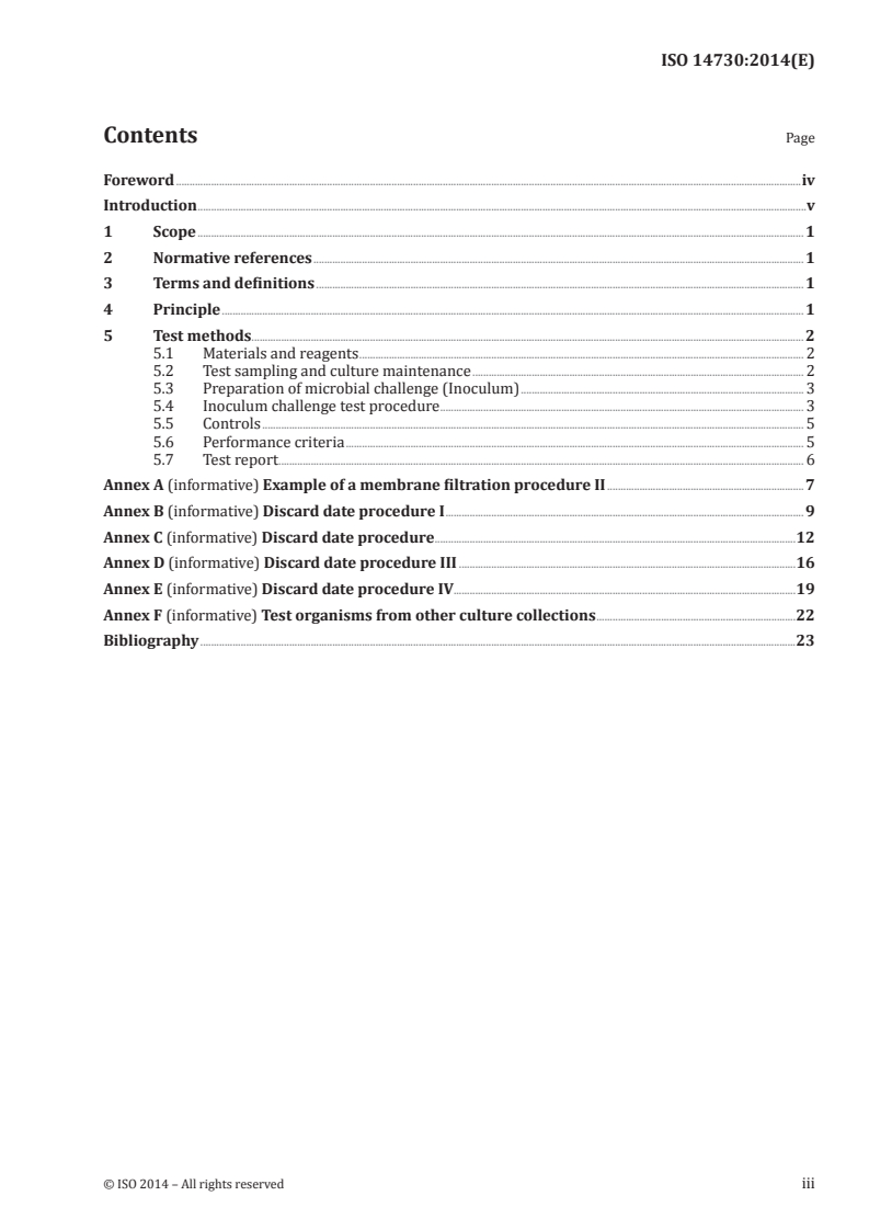 ISO 14730:2014 - Ophthalmic optics — Contact lens care products — Antimicrobial preservative efficacy testing and guidance on determining discard date
Released:9/30/2014