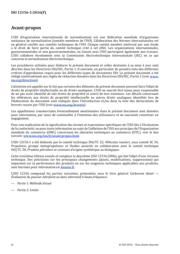 ISO 12156-1:2016 ISO 12156-1:2016 - Carburant diesel -- Évaluation du pouvoir lubrifiant au banc alternatif a haute fréquence (HFRR) - Page 4 preview