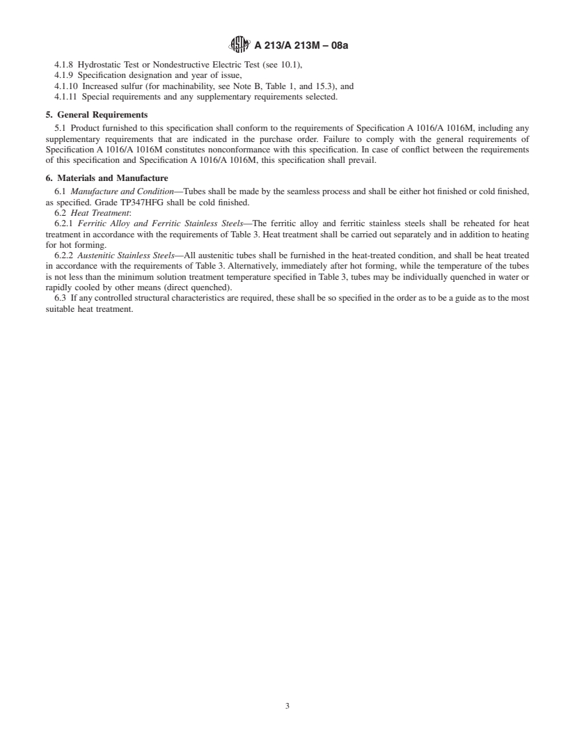 REDLINE ASTM A213/A213M-08a - Standard Specification for  Seamless Ferritic and Austenitic Alloy-Steel Boiler, Superheater, and Heat-Exchanger Tubes