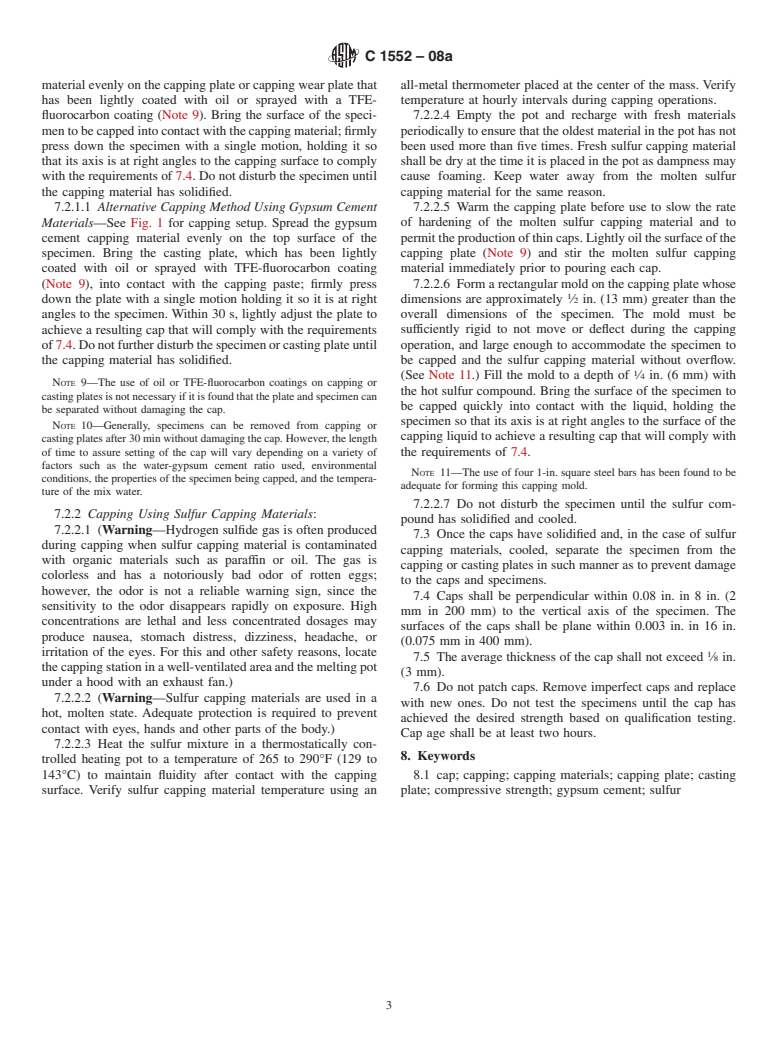 ASTM C1552-08a - Standard Practice for Capping Concrete Masonry Units, Related Units and Masonry Prisms for Compression Testing