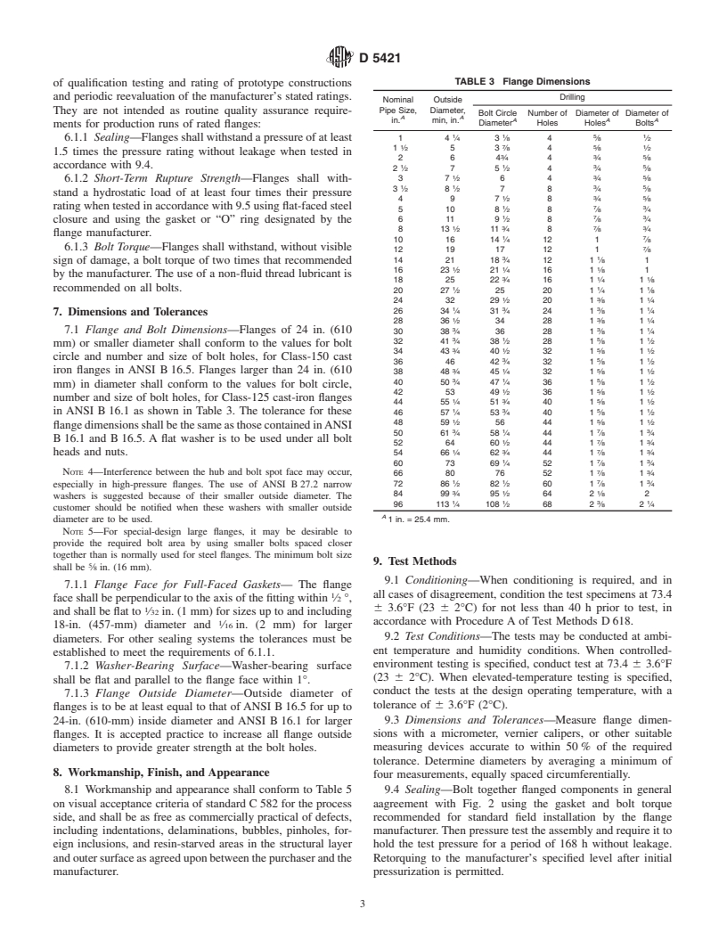 ASTM D5421-00 - Standard Specification for Contact Molded "Fiberglass" (Glass-Fiber-Reinforced Thermosetting Resin) Flanges