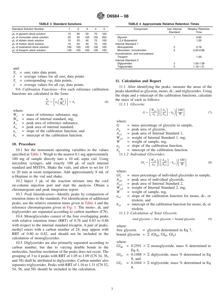 ASTM D6584-08 - Standard Test Method for Determination of Free and Total Glycerin in B-100 Biodiesel Methyl Esters By Gas Chromatography