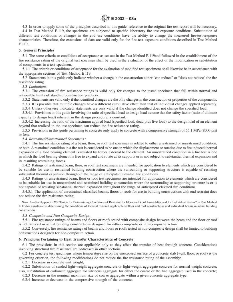 REDLINE ASTM E2032-08a - Standard Guide for Extension of Data From Fire Resistance Tests Conducted in Accordance with ASTM E 119