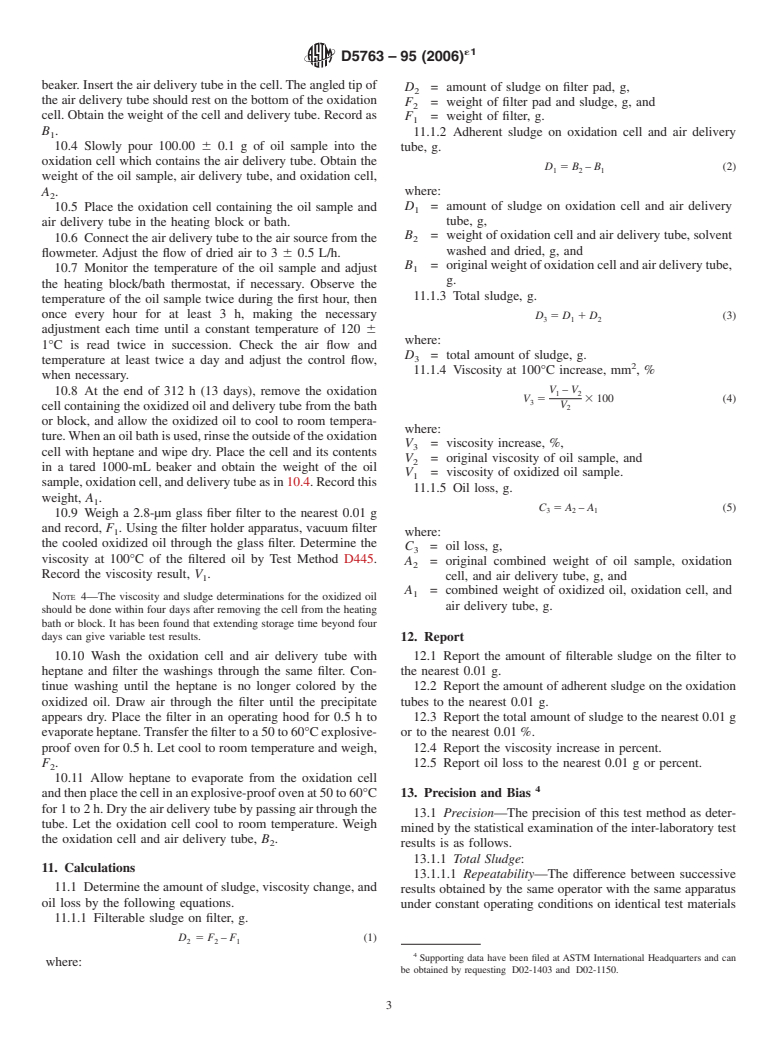 ASTM D5763-95(2006)e1 - Standard Test Method for Oxidation and Thermal Stability Characteristics of Gear Oils Using Universal Glassware