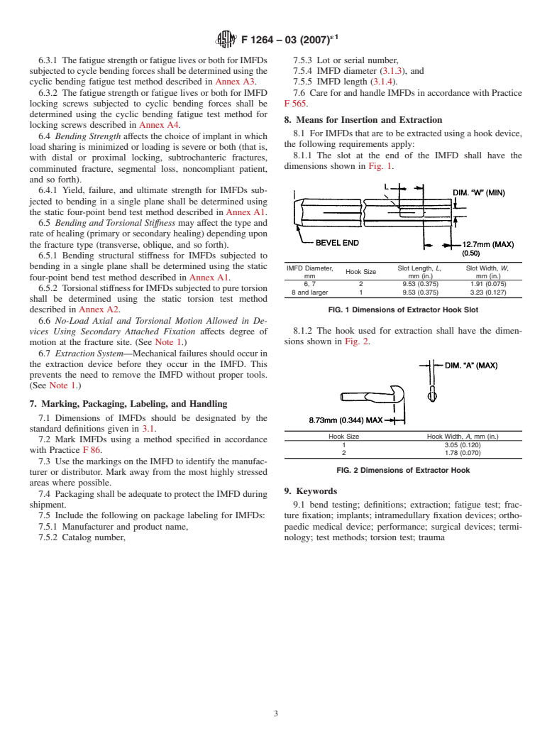 ASTM F1264-03(2007)e1 - Standard Specification and Test Methods for Intramedullary Fixation Devices