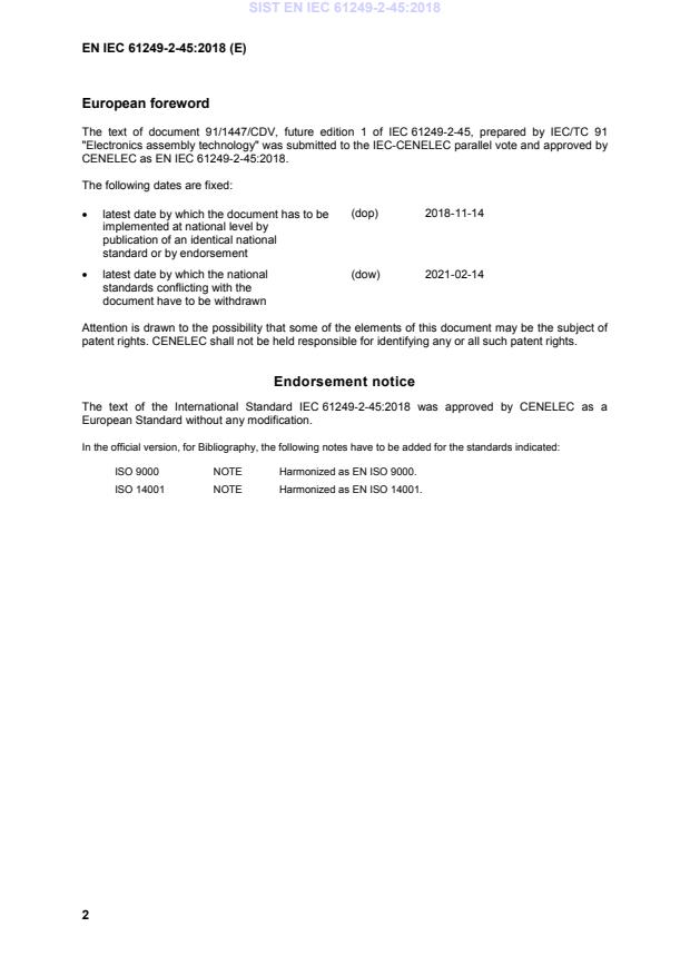 EN IEC 61249-2-45:2018 EN IEC 61249-2-45:2018 - Page 4 preview