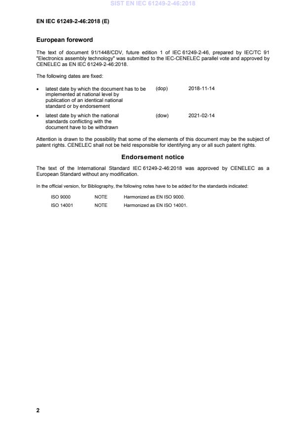 EN IEC 61249-2-46:2018 EN IEC 61249-2-46:2018 - Page 4 preview