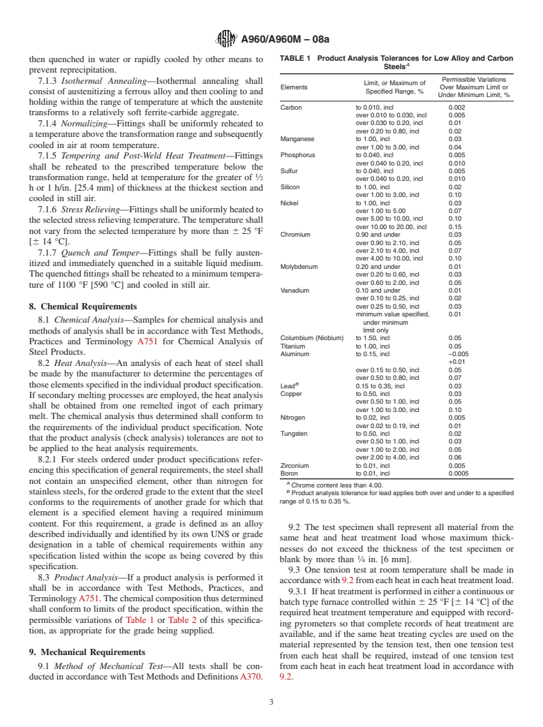 ASTM A960/A960M-08a - Standard Specification for  Common Requirements for Wrought Steel Piping Fittings