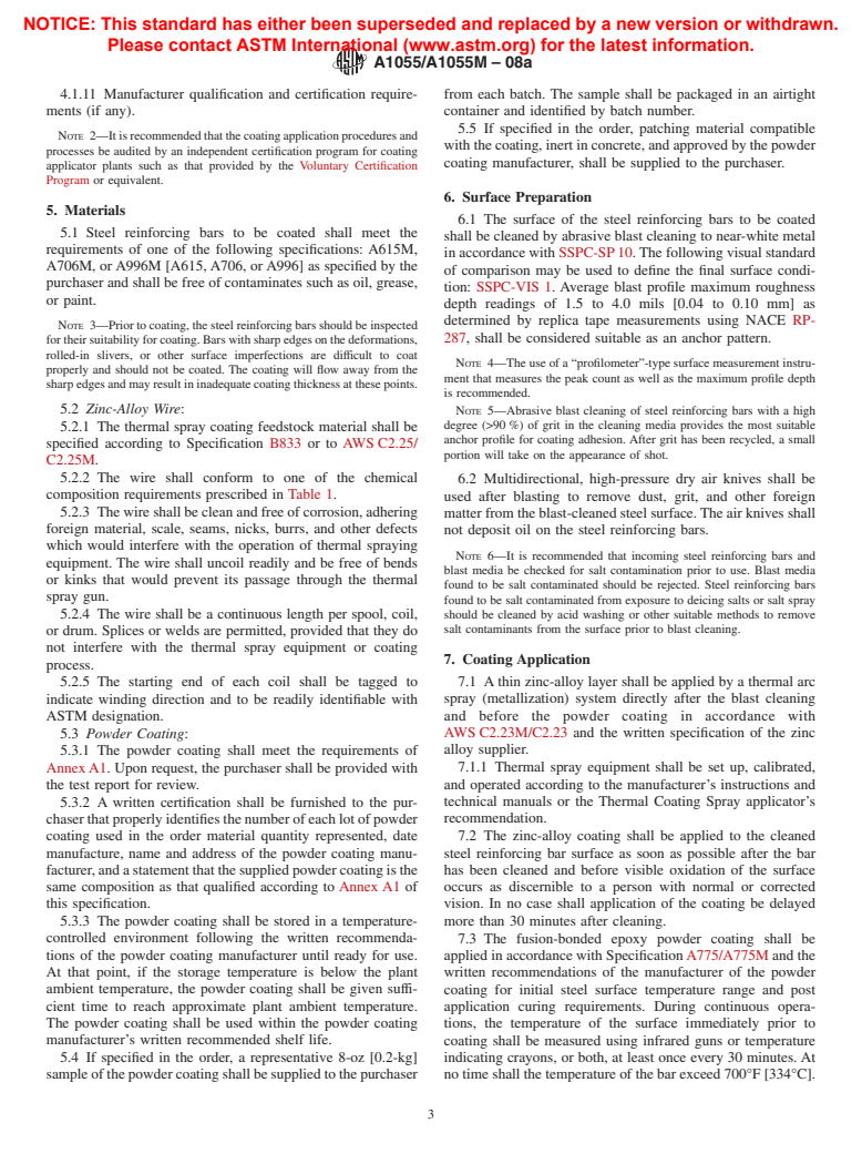 ASTM A1055/A1055M-08a - Standard Specification for Zinc and Epoxy Dual-Coated Steel Reinforcing Bars