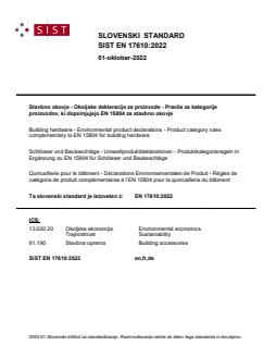 SIST EN 17610:2022 - Page 1 preview