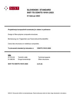 TS CEN/TS 19101:2023 - Page 1 preview