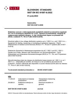 EN IEC 61557-6:2022 - Page 1 preview