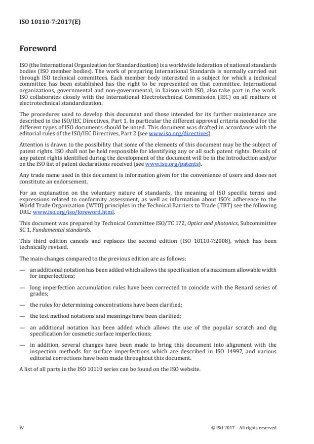 ISO 10110-7:2017 ISO 10110-7:2017 - Optics and photonics -- Preparation of drawings for optical elements and systems - Page 4 preview