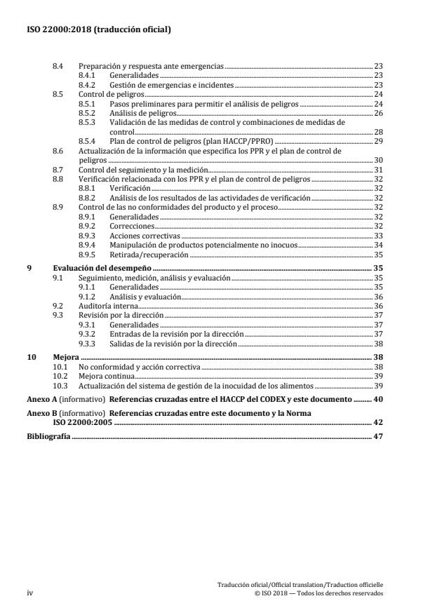 oSIST ISO/DIS 22000:2017 ISO 22000:2018 - Food safety management systems -- Requirements for any organization in the food chain - Page 4 preview