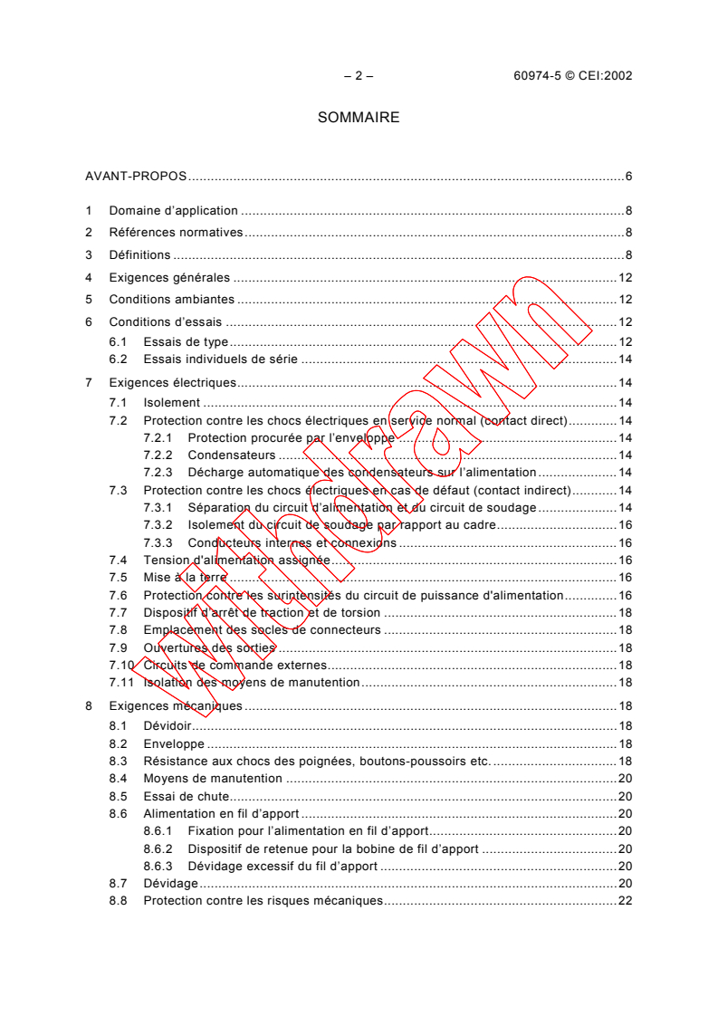 IEC 60974-5:2002 IEC 60974-5:2002 - Arc welding equipment - Part 5: Wire feeders
Released:2/13/2002
Isbn:2831861829 - Page 4 preview