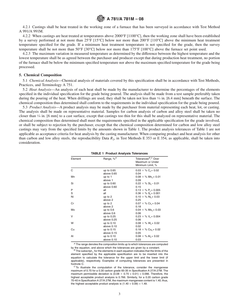 REDLINE ASTM A781/A781M-08 - Standard Specification for Castings, Steel and Alloy, Common Requirements, for General Industrial Use