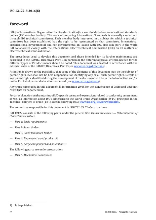 ISO 12122-3:2016 ISO 12122-3:2016 - Timber structures -- Determination of characteristic values - Page 4 preview