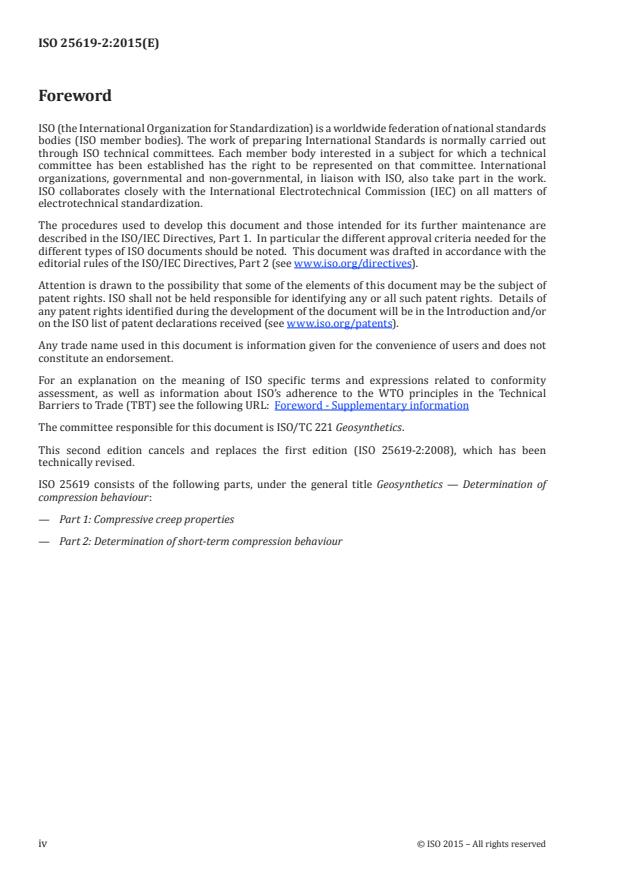 ISO 25619-2:2015 ISO 25619-2:2015 - Geosynthetics -- Determination of compression behaviour - Page 4 preview