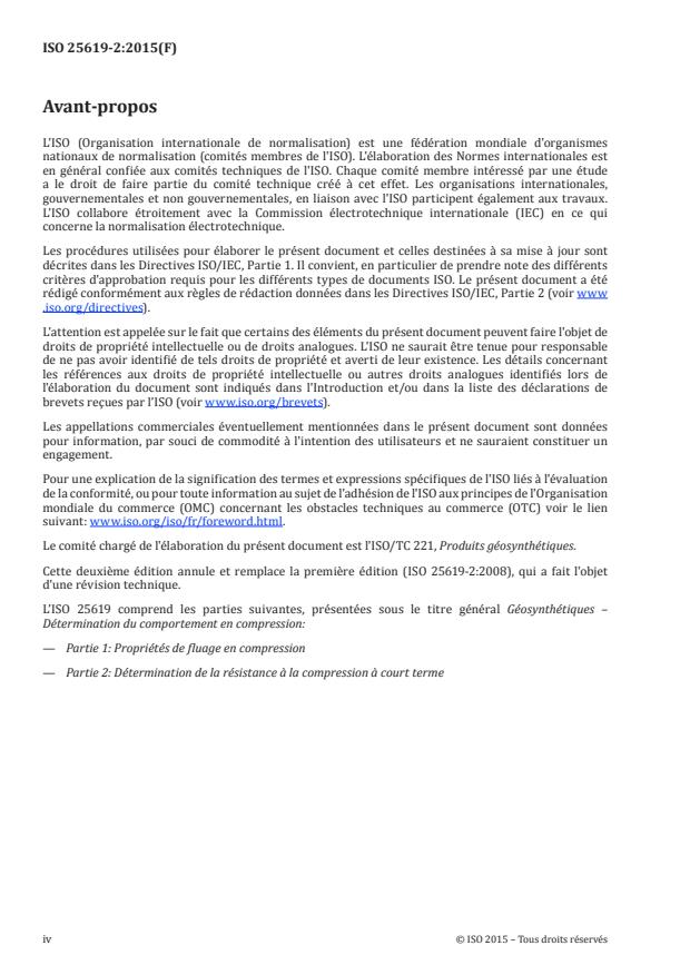 ISO 25619-2:2015 ISO 25619-2:2015 - Géosynthétiques -- Détermination du comportement en compression - Page 4 preview