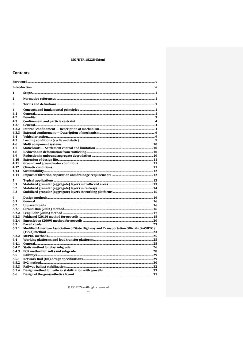 REDLINE ISO/DTR 18228-5 - Design using geosynthetics — Part 5: Stabilization
Released:1. 07. 2024