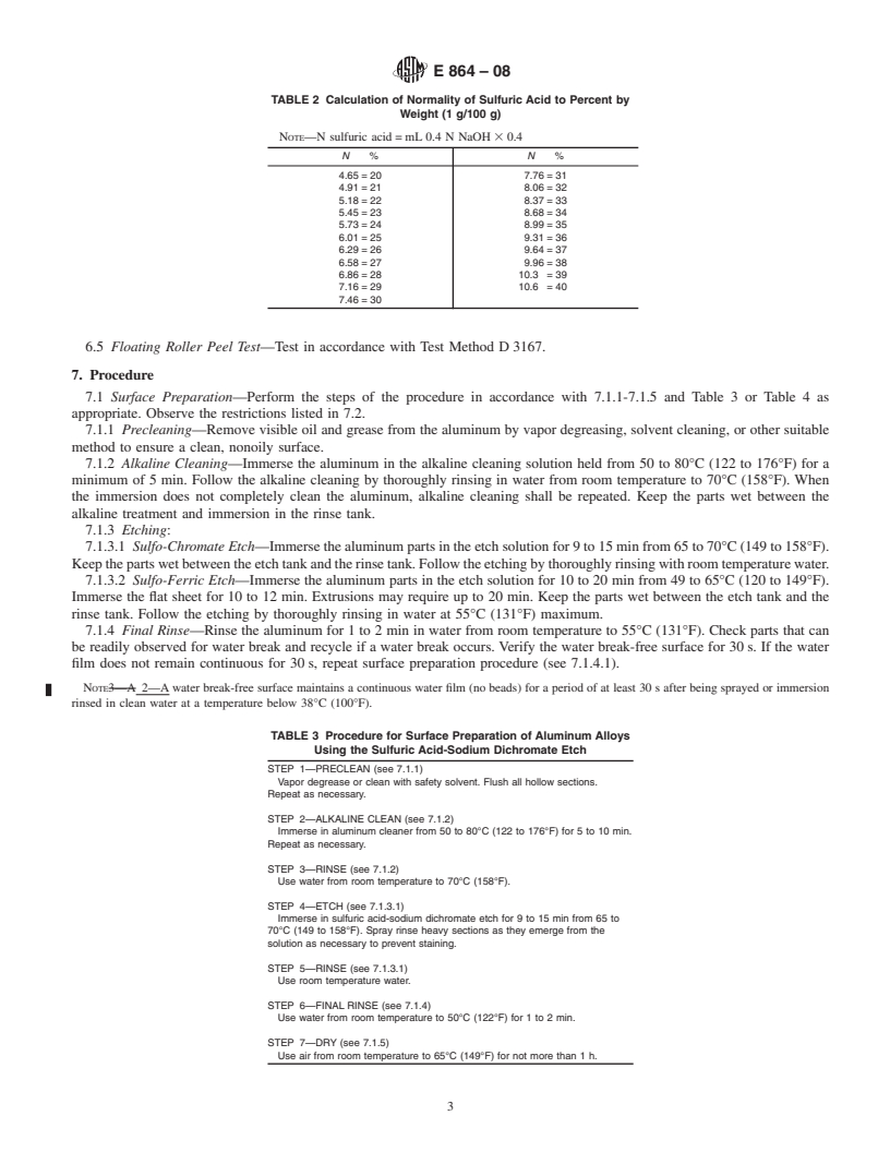 REDLINE ASTM E864-08 - Standard Practice for Surface Preparation of Aluminum Alloys to be Adhesively Bonded in Honeycomb Shelter Panels