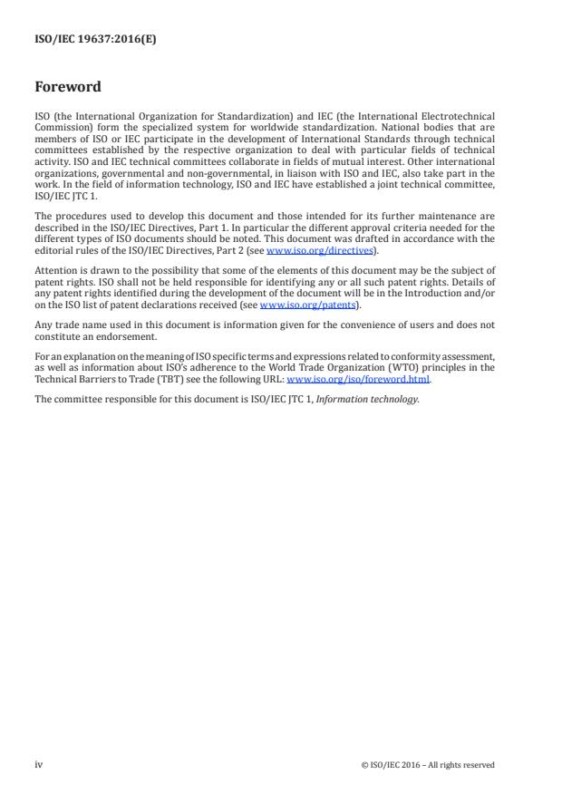 ISO/IEC 19637:2016 ISO/IEC 19637:2016 - Information technology -- Sensor network testing framework - Page 4 preview