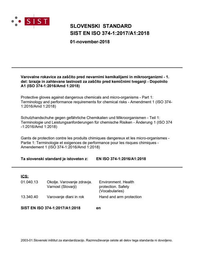 EN ISO 374-1:2017/A1:2018