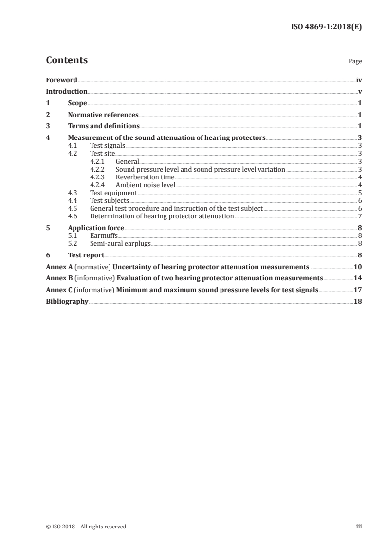 ISO 4869-1:2018 - Acoustics — Hearing protectors — Part 1: Subjective method for the measurement of sound attenuation
Released:10/4/2018