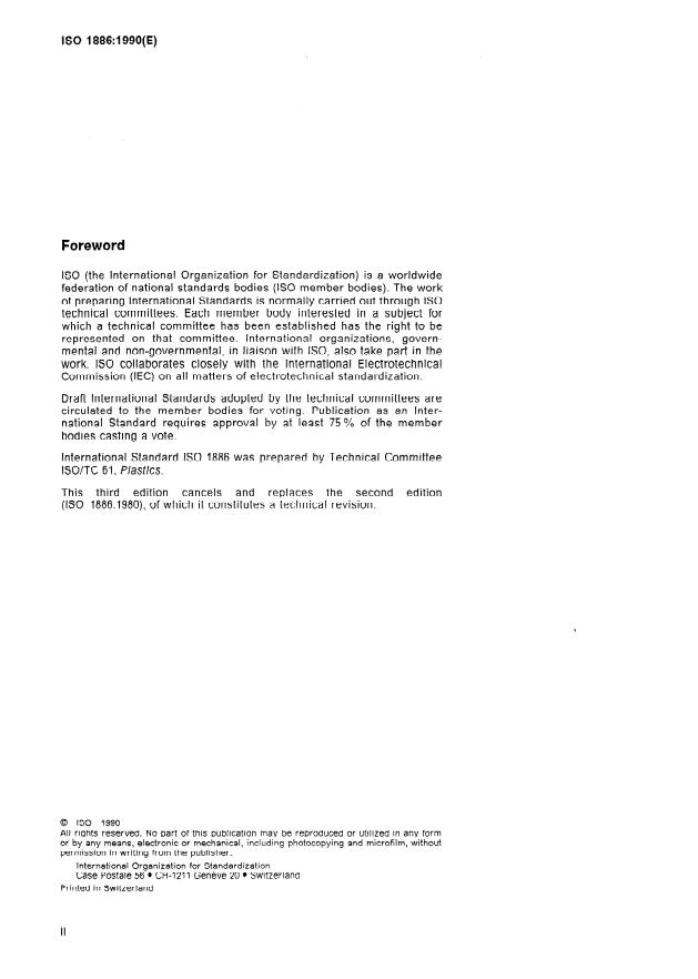 ISO 1886:1990 ISO 1886:1990 - Reinforcement fibres -- Sampling plans applicable to received batches - Page 2 preview