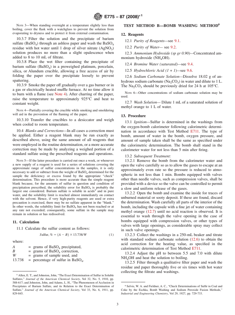 ASTM E775-87(2008)e1 - Standard Test Methods for Total Sulfur in the Analysis Sample of Refuse-Derived Fuel