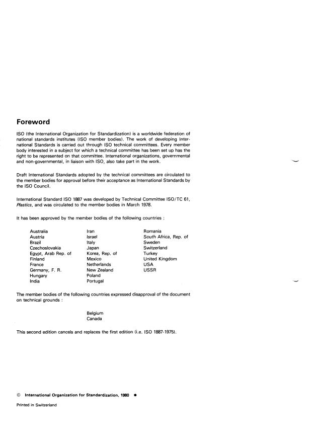 ISO 1887:1980 ISO 1887:1980 - Textile glass -- Determination of combustible matter content - Page 2 preview