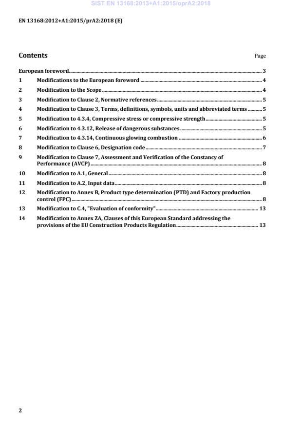 EN 13168:2012+A1:2015/FprA2 EN 13168:2013+A1:2015/oprA2:2018 - Page 4 preview