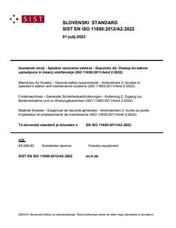 EN ISO 11850:2011/A2:2022 EN ISO 11850:2012/A2:2022 - Page 1 preview