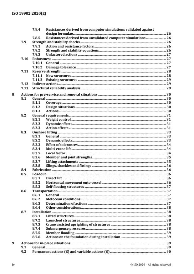 ISO 19902:2020 ISO 19902:2020 - Petroleum and natural gas industries -- Fixed steel offshore structures - Page 4 preview