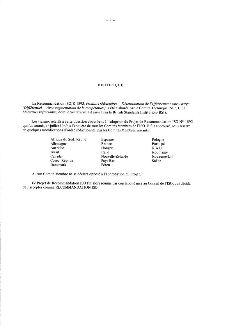ISO/R 1893:1970 ISO/R 1893:1970 - Refractory products — Determination of refractoriness under load (Differential — With rising temperature)
Released:10/1/1970 - Page 2 preview