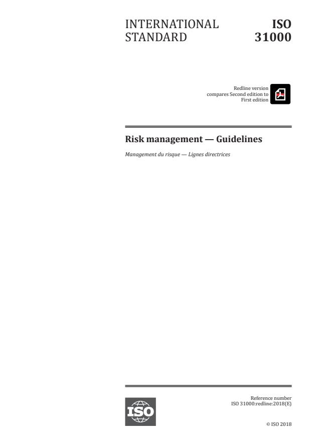 REDLINE ISO 31000:2018 - Risk management -- Guidelines