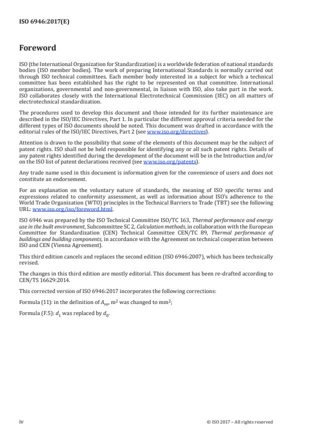 ISO 6946:2017 ISO 6946:2017 - Building components and building elements -- Thermal resistance and thermal transmittance -- Calculation methods - Page 4 preview