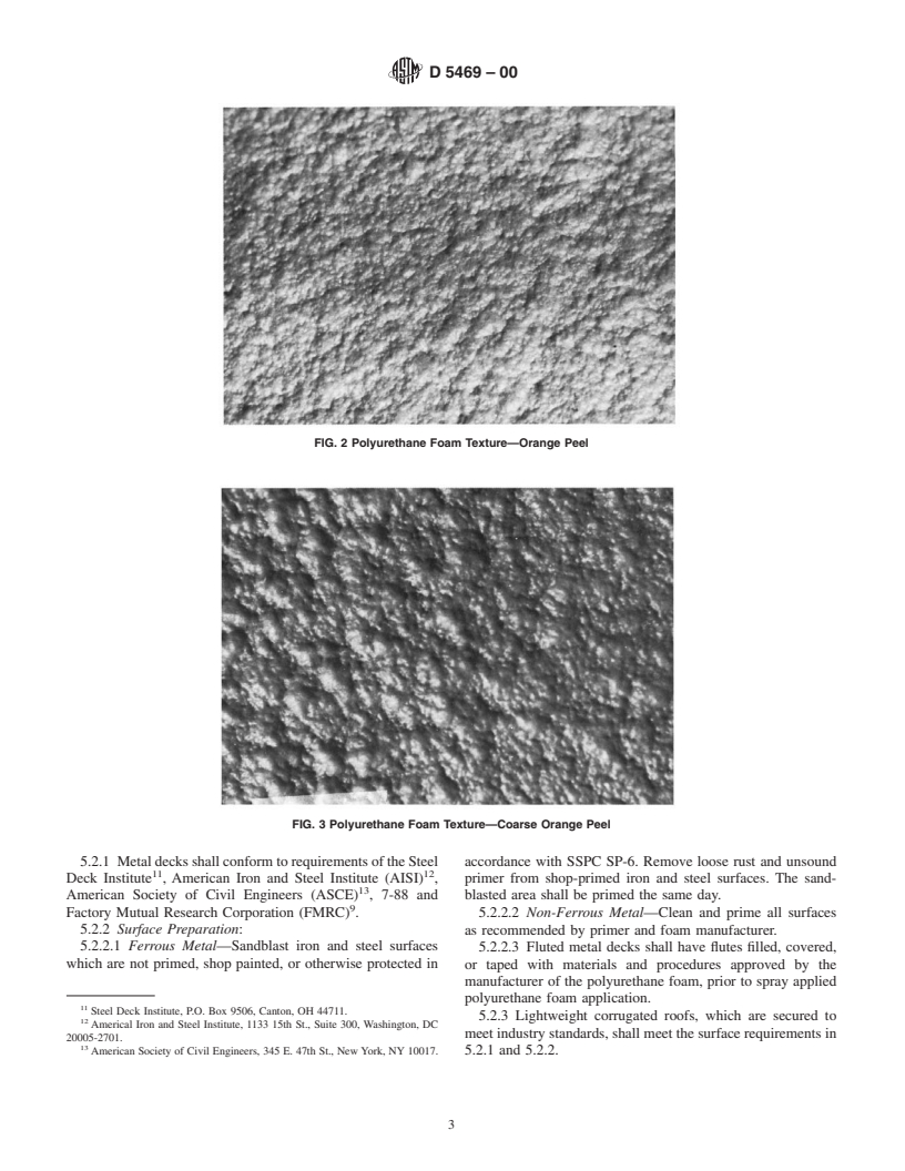 ASTM D5469-00 - Standard Guide for Application of New Spray Applied Polyurethane Foam and Coated Roofing Systems