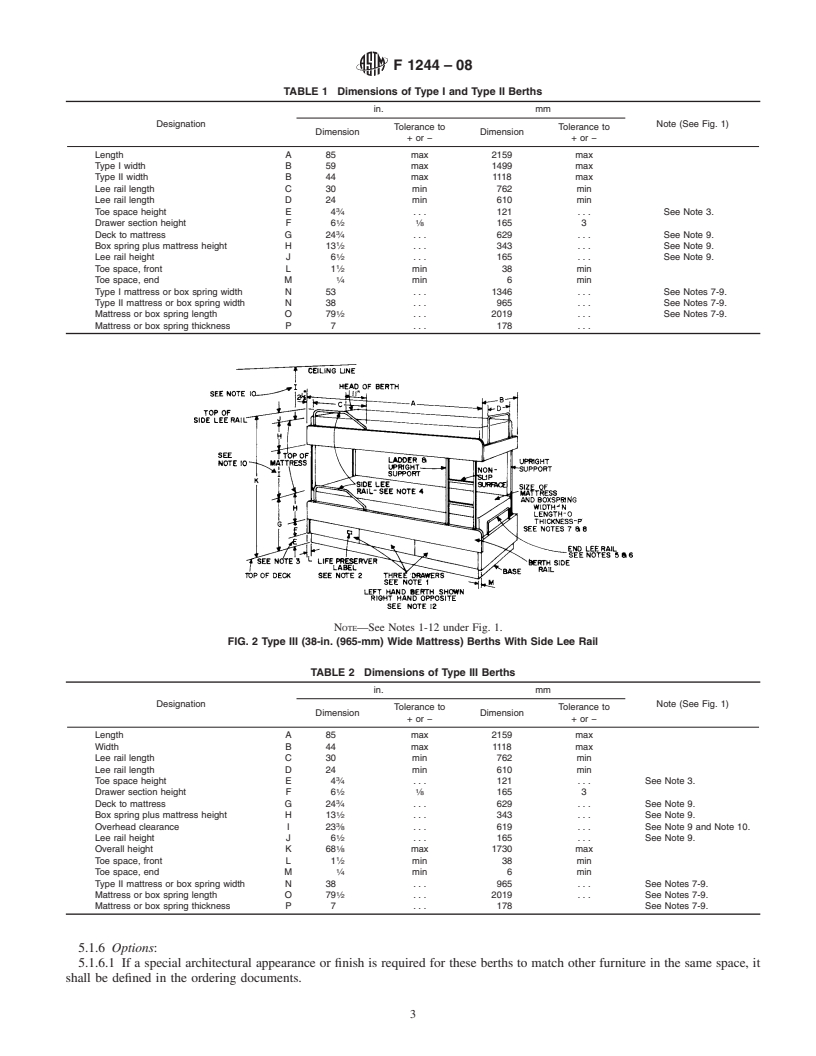 REDLINE ASTM F1244-08 - Standard Specification for Berths, Marine