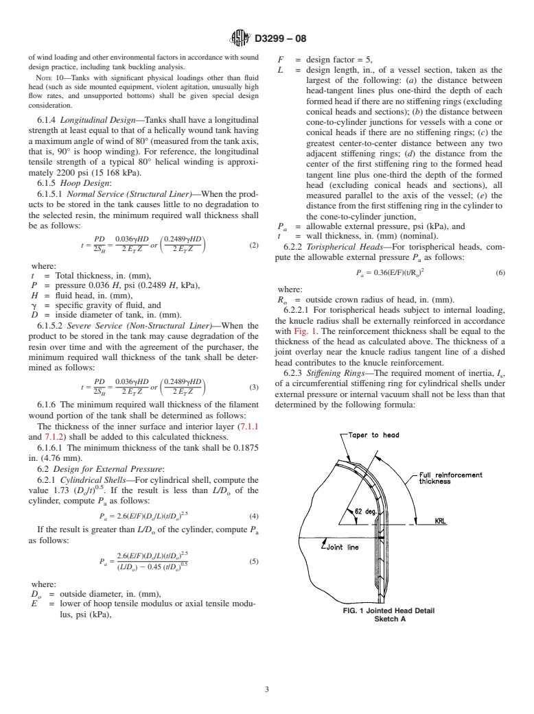 ASTM D3299-08 - Standard Specification for Filament-Wound Glass-Fiber-Reinforced Thermoset Resin Corrosion-Resistant Tanks
