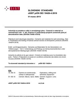 prEN ISO 10426-4:2018 - Page 1 preview