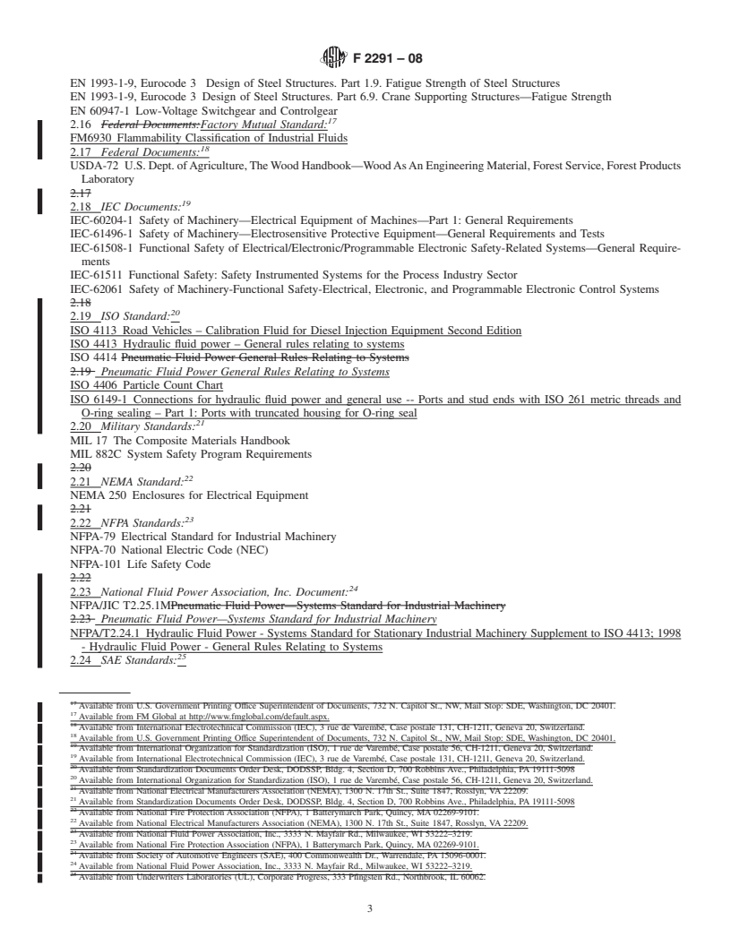 REDLINE ASTM F2291-08 - Standard Practice for Design of Amusement Rides and Devices